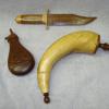 fullsize-knife-powder horn-powder flask