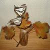 Zebra Swallowtail on metal leaves